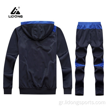 Ανδρικά φερμουάρ hoodie tracksuit για άνδρες τζόκινγκ κοστούμι